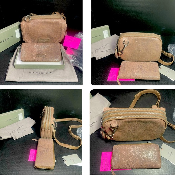 BNWT LIEBESKIND 4 Compartment Crossbody  and Matching Wallet RARE SET - Picture 9 of 16